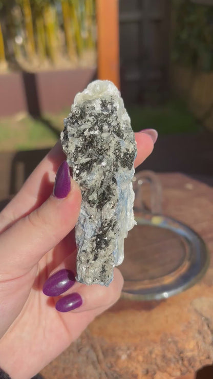 Brazilian Kyanite w Mica Rough Specimen - 125 grams