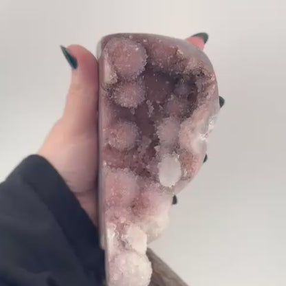 Unique BIG Brazilian Pink Sparkly Sugar / Grape Druzy Freeform Cloud Shape - 790 grams