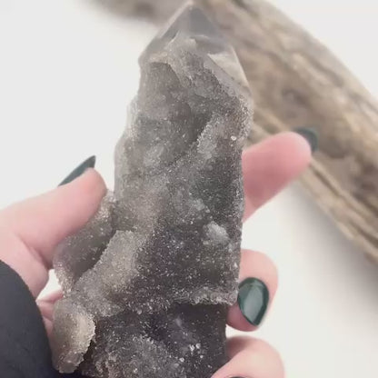 Natural Sphalerite Druzy Tower - 143 grams / 9.5 cm