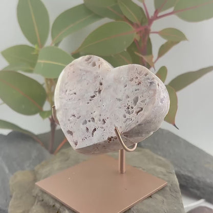Brazilian Pink Amethyst Polished Heart - 346 grams (#145)