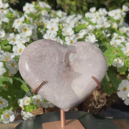 Brazilian Pink Amethyst Polished Heart - 404 grams (#23)