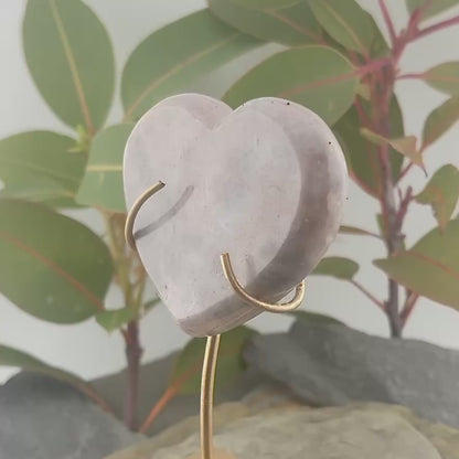 Brazilian Pink Amethyst Polished Heart - 133 grams (#160)