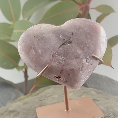 Brazilian Pink Amethyst Polished Heart - 281 grams (#33)