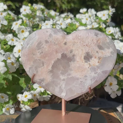 Brazilian Pink Amethyst Polished Heart - 581 grams (#57-1)