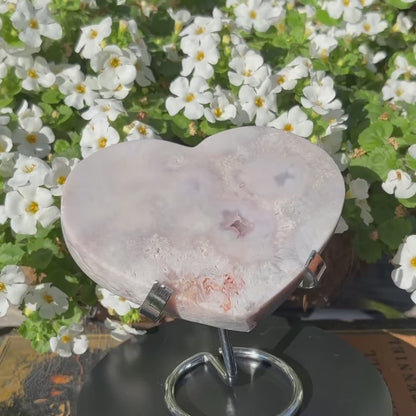 Brazilian Pink Amethyst Polished Heart - 398 grams (#31)