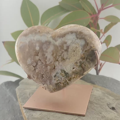 Brazilian Pink Amethyst Polished Heart - 471 grams (#55)