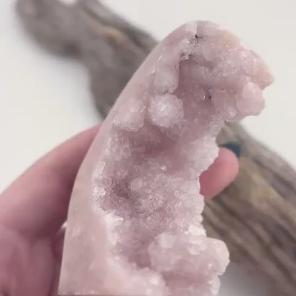 Brazilian Pink Amethyst Sparkly Sugar / Bubble / Grape Druzy Freeform Wave - 130 grams