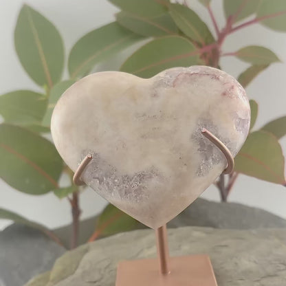 Brazilian Pink Amethyst Polished Heart - 315 grams (#36)