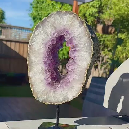 Brazilian Amethyst Portal - 1.8 kgs / 4 lbs (w stand) - Statement Piece