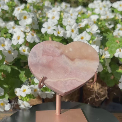 Brazilian Pink Amethyst Polished Heart - 197 grams (#102)