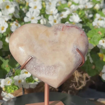 Brazilian Pink Amethyst Polished Heart - 315 grams (#36)
