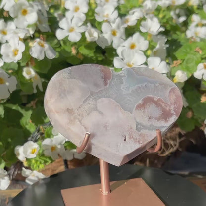 Brazilian Pink Amethyst Polished Heart - 180 grams (#19)