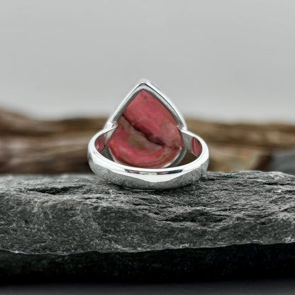 Rhodochrosite Ring - Handmade - Sterling Silver .925 (SZ 10)